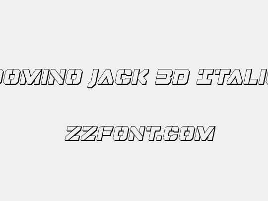 Domino Jack 3D Italic