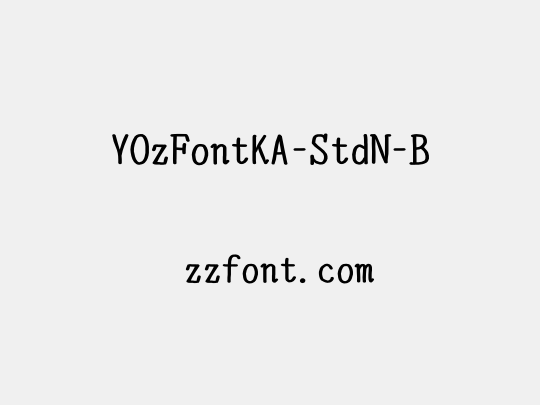 YOzFontKA-StdN-B