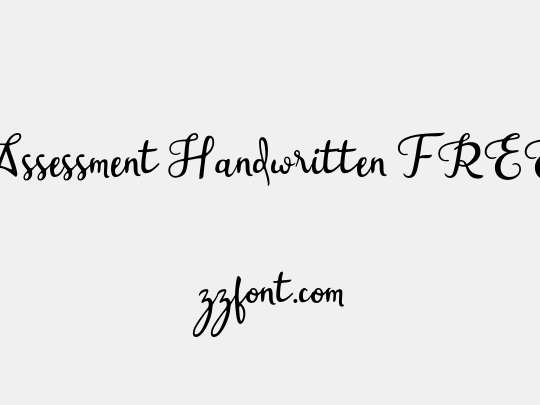 Assessment Handwritten FREE