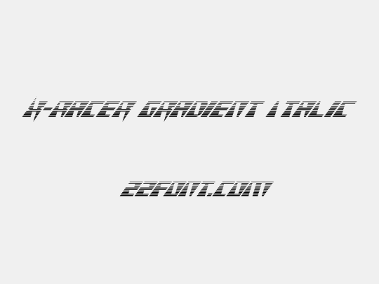 X-Racer Gradient Italic