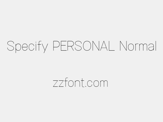 Specify PERSONAL Normal