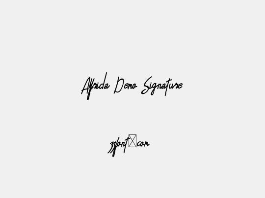 Alfrida Demo Signature