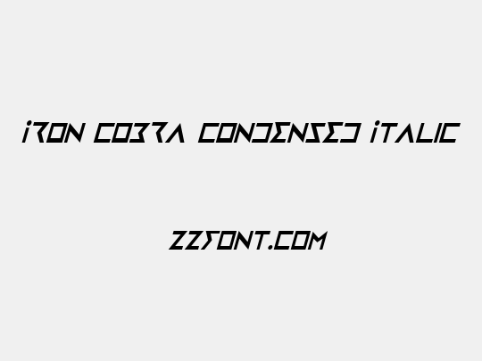 Iron Cobra Condensed Italic