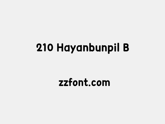 210 Hayanbunpil B