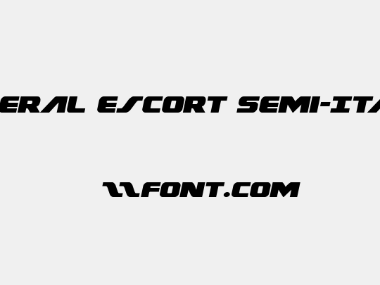 Federal Escort Semi-Italic