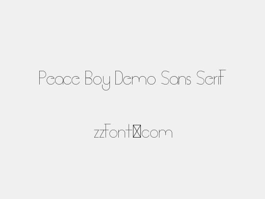 Peace Boy Demo Sans Serif