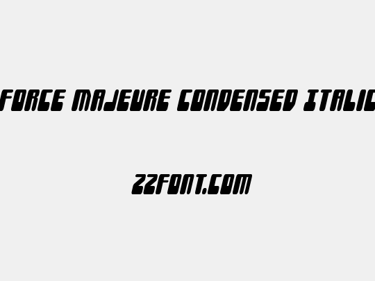 Force Majeure Condensed Italic
