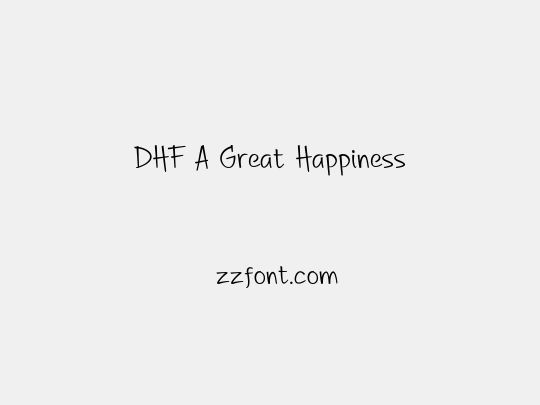 DHF A Great Happiness
