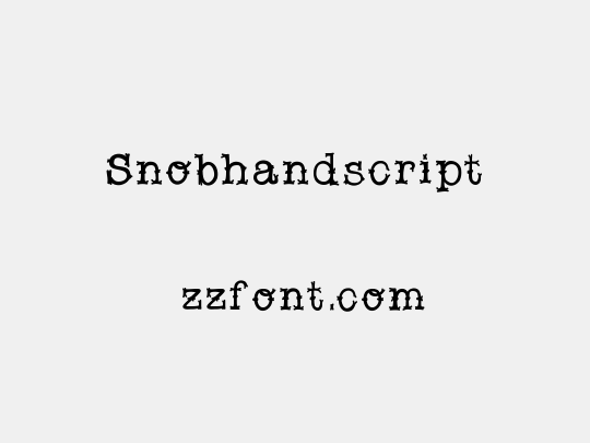 Snobhandscript