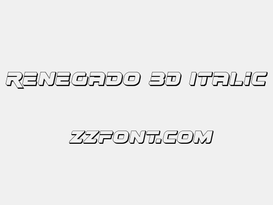 Renegado 3D Italic