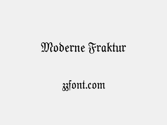 Moderne Fraktur