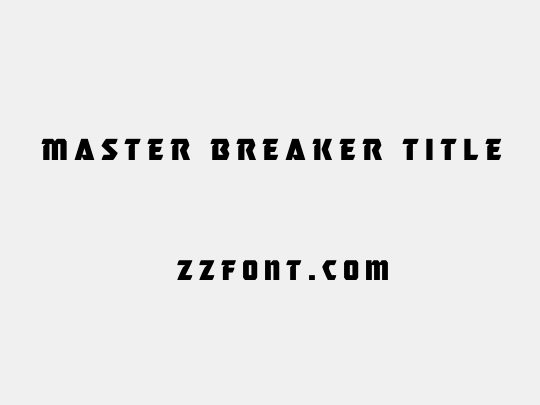 Master Breaker Title