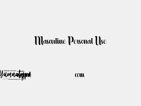 Masculine Personal Use