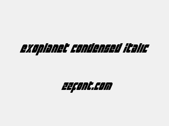 Exoplanet Condensed Italic