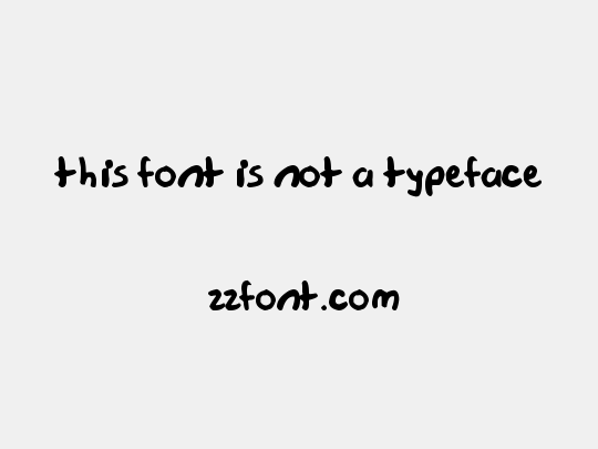 this font is not a typeface