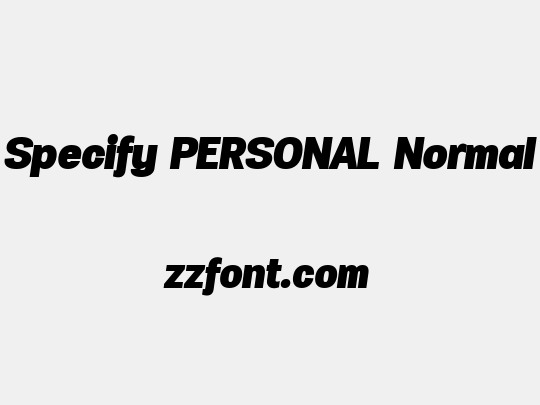 Specify PERSONAL Normal