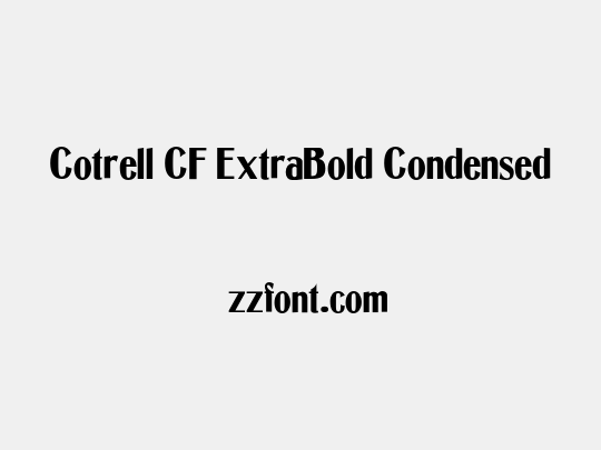 Cotrell CF ExtraBold Condensed