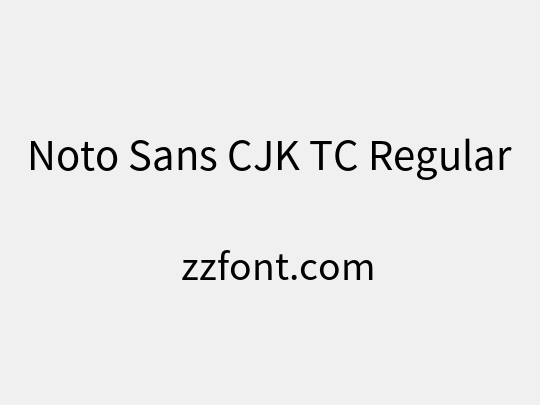 Noto Sans CJK TC Regular