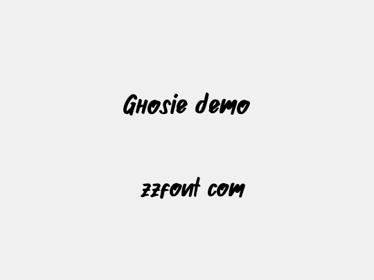 Ghosie demo
