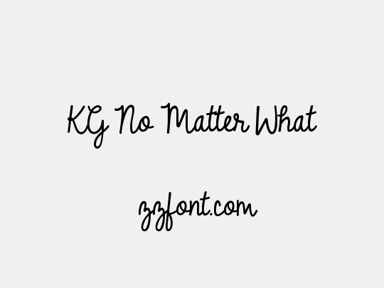 KG No Matter What