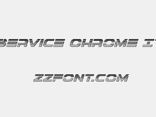 7th Service Chrome Italic