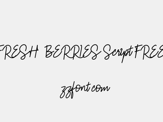 FRESH  BERRIES Script FREE