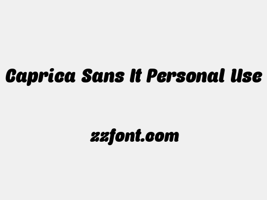 Caprica Sans It Personal Use