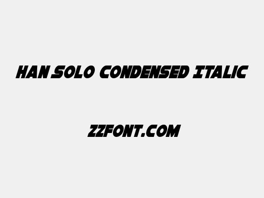 Han Solo Condensed Italic