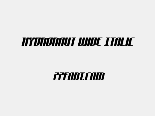 Hydronaut Wide Italic