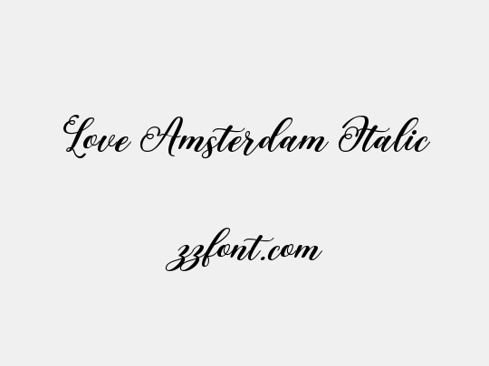 Love Amsterdam Italic