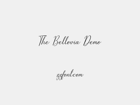 The Bellovia Demo