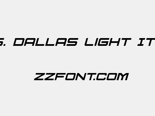 U.S.S. Dallas Light Italic