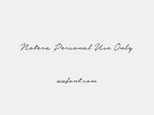 Notera Personal Use Only