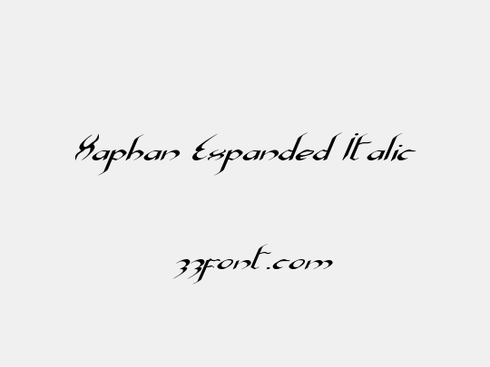 Xaphan Expanded Italic