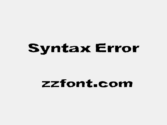 Syntax Error