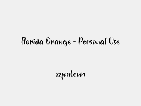 Florida Orange - Personal Use