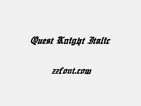 Quest Knight Italic