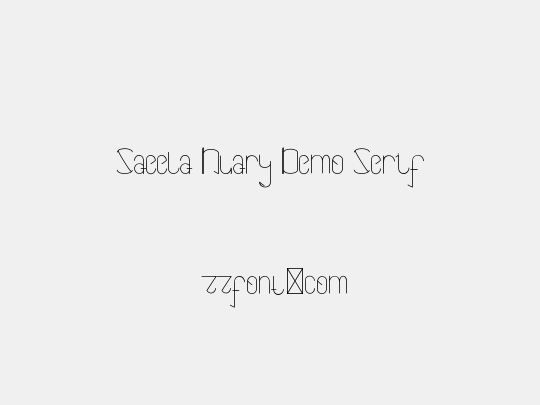 Saeela Nuary Demo Serif