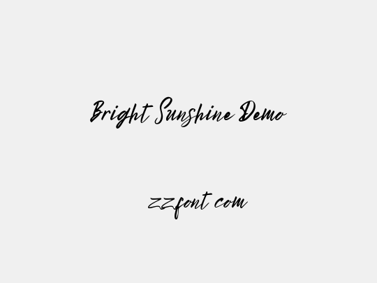 Bright Sunshine Demo