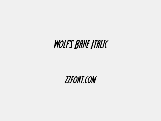 Wolf's Bane Italic