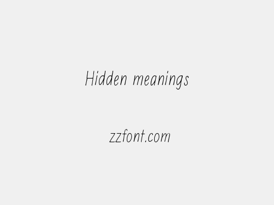 Hidden meanings
