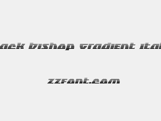Black Bishop Gradient Italic