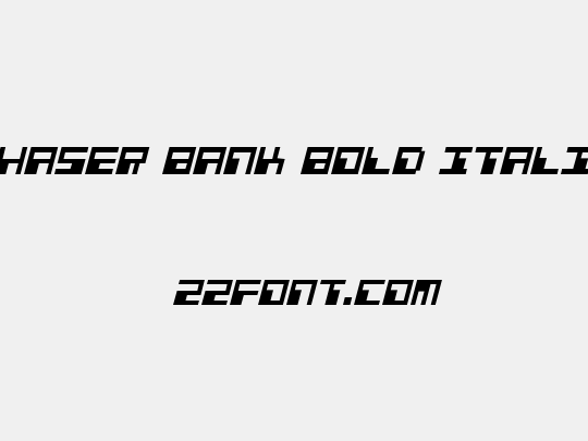 Phaser Bank Bold Italic