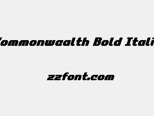 Commonwealth Bold Italic