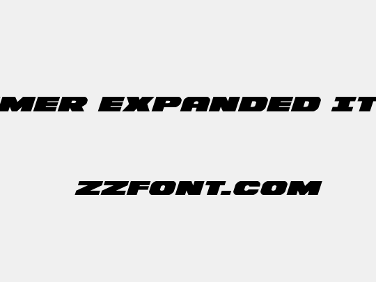 Bummer Expanded Italic