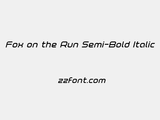 Fox on the Run Semi-Bold Italic