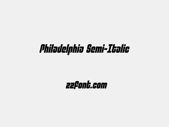 Philadelphia Semi-Italic
