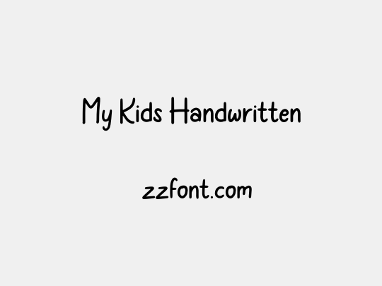 My Kids Handwritten