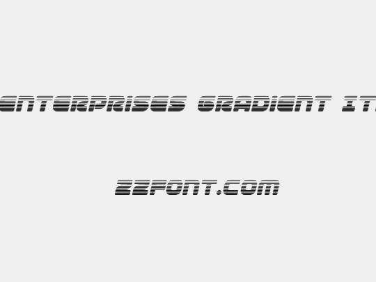 1st Enterprises Gradient Italic