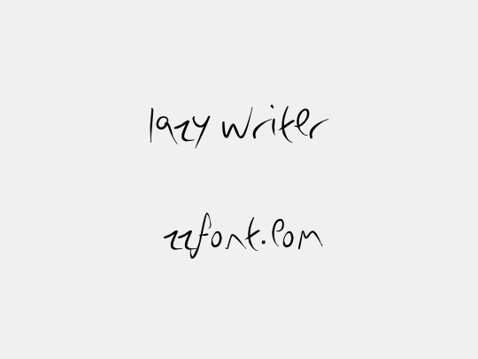 lazy writer